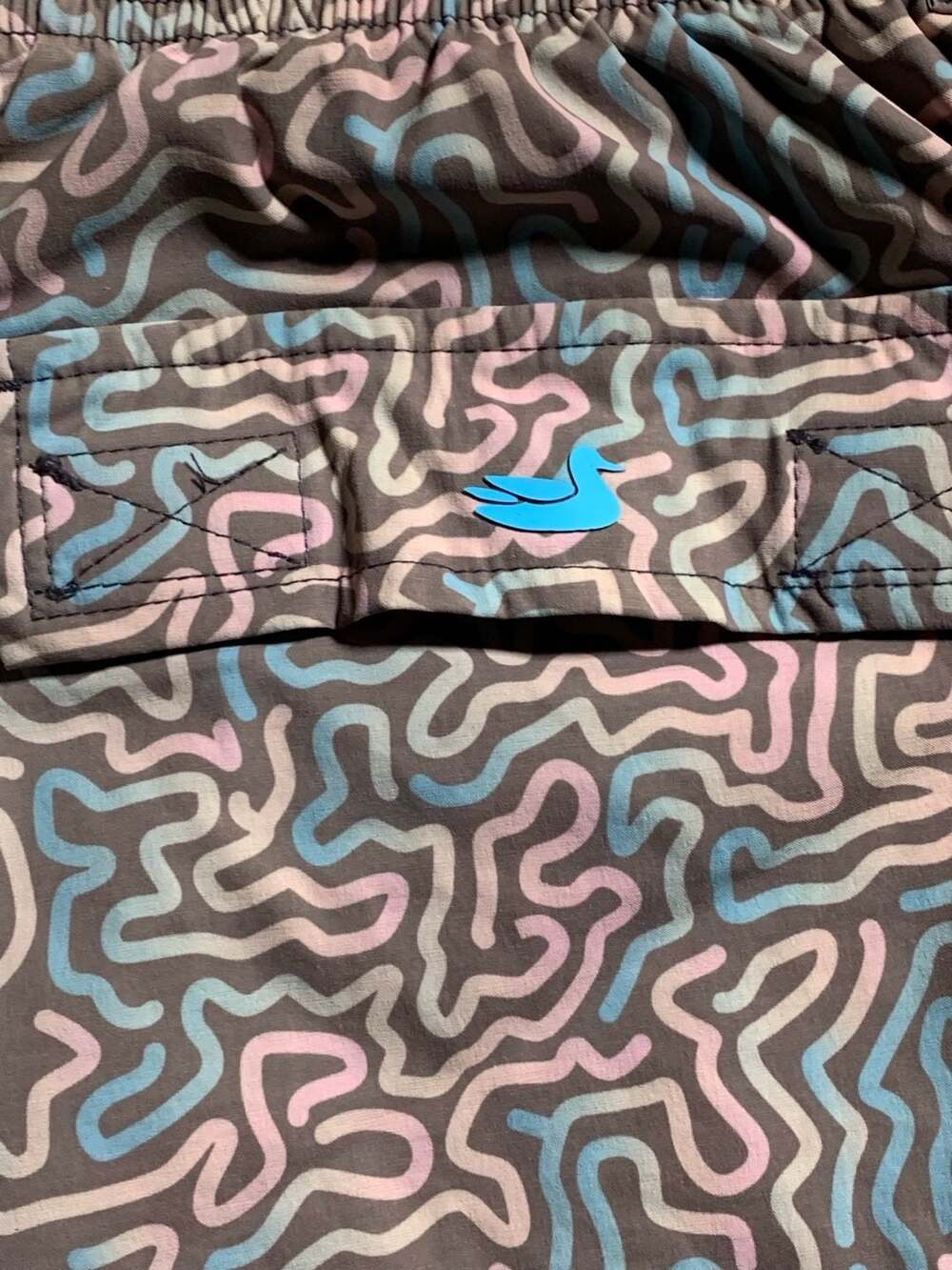 Southern Marsh Dockside Board Shorts Abstract Squiggle Pattern